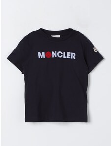 T-shirt Moncler in cotone con logo a contrasto