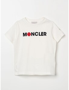 T-shirt Moncler in cotone con logo a contrasto