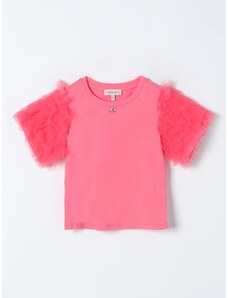 T-shirt Twinset in cotone con inserto in tulle