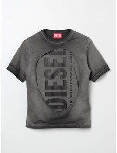 T-shirt con big logo Diesel effetto forato
