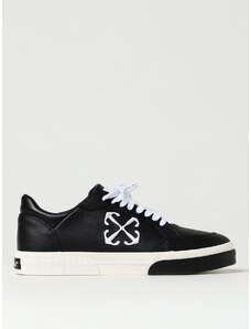 Sneakers New Low Vulcanized Off-White in pelle a grana