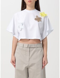 T-shirt crop Msgm con fiori