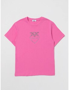 T-shirt Pinko Kids in jersey con strass