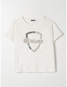 T-shirt Blauer in cotone con logo