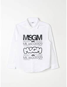 Camicia Msgm Kids in popeline con logo