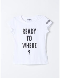 T-shirt Ready To Where? Moschino Kid in cotone