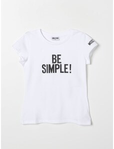 T-shirt Be Simple! Moschino Kid in cotone