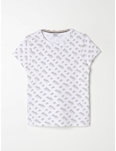 T-shirt Boss Kidswear in cotone a contrasto