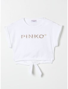 T-shirt Pinko Kids cropped in cotone