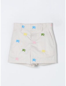 Pantaloncino Burberry Kids in cotone con logo ricamato