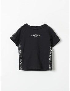 T-shirt Balmain Kids in cotone con logo a contrasto