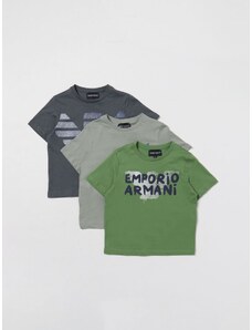 Set 3 t-shirt Emporio Armani Kids in jersey stampato