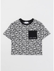 T-shirt Little Marc Jacobs in cotone con logo stampato all over