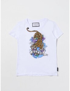 T-shirt Philipp Plein in cotone con stampa e strass