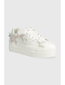 Buffalo sneakers Paired Butterfly colore bianco 1636137.WHT