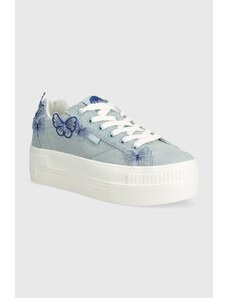 Buffalo sneakers Paired Butterfly colore blu 1636138.BLU
