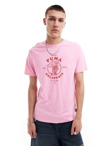 PUMA - T-shirt rosa con grafica di gelato