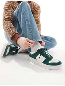 Tommy Jeans - Sneakers in materiali misti verdi con suola cupsole-Verde