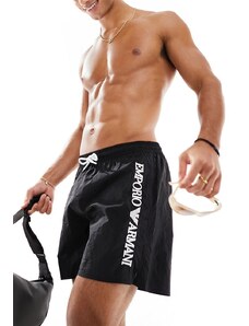 Emporio Armani - Bodywear - Pantaloncini da bagno neri con logo-Nero