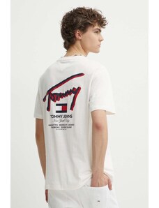 Tommy Jeans t-shirt in cotone uomo colore beige