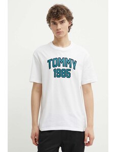 Tommy Jeans t-shirt in cotone uomo colore bianco DM0DM18559