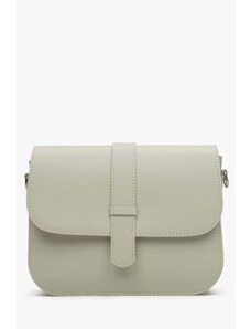 Women's Grey & Beige Handbag made of Genuine Leather Estro ER00115030