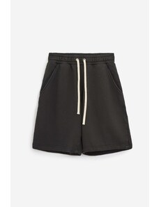 STAY HUMAN ON EARTH Shorts RELAX BERMUDA in cotone nero