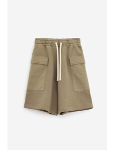 STAY HUMAN ON EARTH Shorts CARGO BERMUDA in cotone beige