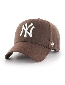 '47 BRAND - Cappello da baseball MVP Snapback New York Yankees - Colore: Marrone,Taglia: TU