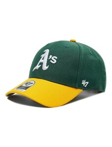 '47 BRAND - Cappello da baseball Sure Shot MVP Snapback Oakland Athletics - Colore: Verde,Taglia: TU
