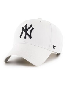 '47 BRAND - Cappello da baseball Raised Basic New York Yankees - Colore: Bianco,Taglia: TU