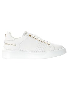 BRIAN MILLS - Sneakers con logo e borchia - Colore: Bianco,Taglia: 36