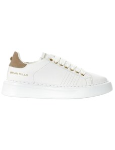 BRIAN MILLS - Sneakers con logo e borchia - Colore: Bianco,Taglia: 41
