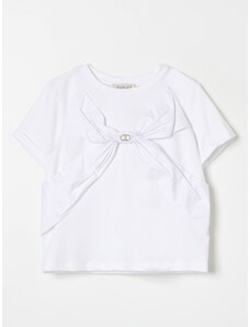 T-shirt Twinset in cotone con fiocco