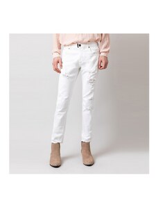 GAELLE PARIS - Jeans effetto vissuto con logo - Colore: Bianco,Taglia: 31