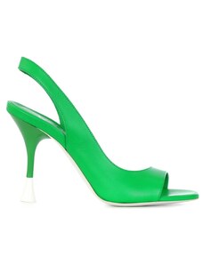G.P. BOLOGNA - Sandalo in pelle con cinturino al tallone - Colore: Verde,Taglia: 36