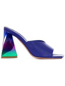 G.P. BOLOGNA - Sandalo in pelle con tacco sfumato - Colore: Blu,Taglia: 36