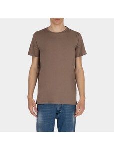 OUT/FIT - T-shirt in cotone a tinta unita - Colore: Beige,Taglia: XL