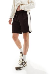 ONLY & SONS - Pantaloncini marroni con riga laterale-Marrone