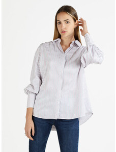 Altariva Camicia Donna a Righe Verticali Con Strass Classiche Blu Taglia S/m