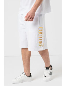 Versace jeans couture bermuda in felpa uomo bianco con logo dt00 s