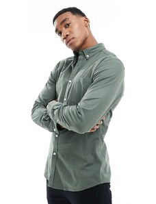 ASOS DESIGN - Camicia Oxford slim fit verde medio