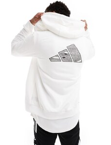 adidas performance adidas - Club Tennis Teamwear - Felpa con cappuccio bianca con zip-Bianco