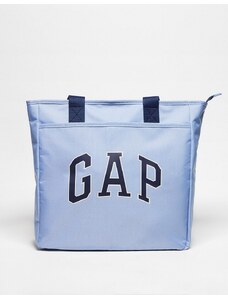Gap - Yale - Borsa shopping blu chiaro con stampa e tasca frontale