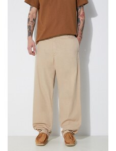 Carhartt WIP pantaloni in cotone Calder Pant colore beige I033128.G1GD