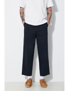 Fred Perry pantaloni in cotone Straight Leg Twill Trouser colore blu navy T6530.608