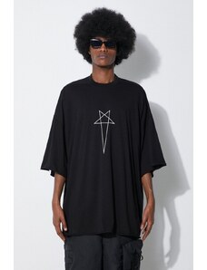 Rick Owens t-shirt in cotone Tommy uomo colore nero DU01D1259.RNEP3.0911