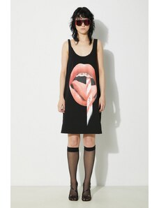 Fiorucci vestito in cotone Mouth Print Tank Dress colore nero W01FPDTA111CO01BK01