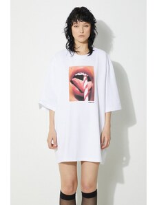 Fiorucci t-shirt in cotone Mouth Print Boxy T-Shirt donna colore bianco W01FPTSH102CJ01WH04