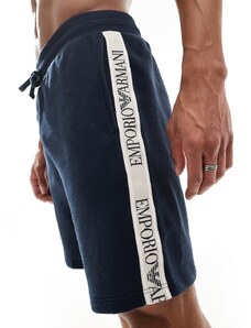Emporio Armani - Bodywear - Pantaloncini da casa blu navy con logo